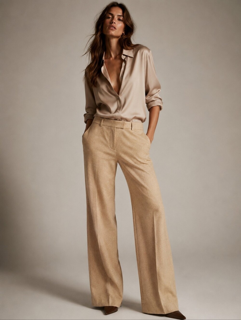 ❤️ NWT! BLUMARINE VIRGIN WOOL WIDE LEG TROUSERS / PANTS, 10 (30)